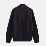 Aksune Patent Half Zip Knit caviar