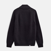 Aksune Patent Half Zip Knit caviar