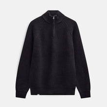 Aksune Patent Half Zip Knit caviar