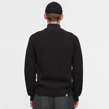 Aksune Patent Half Zip Knit caviar