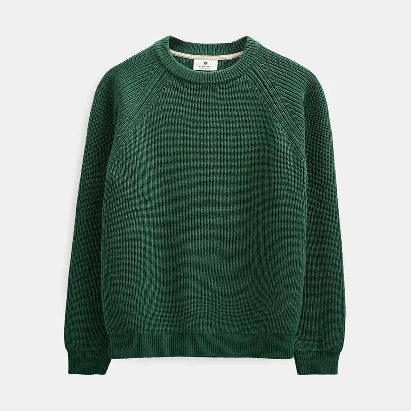 Aksune Patent Knit Jumper hunter green