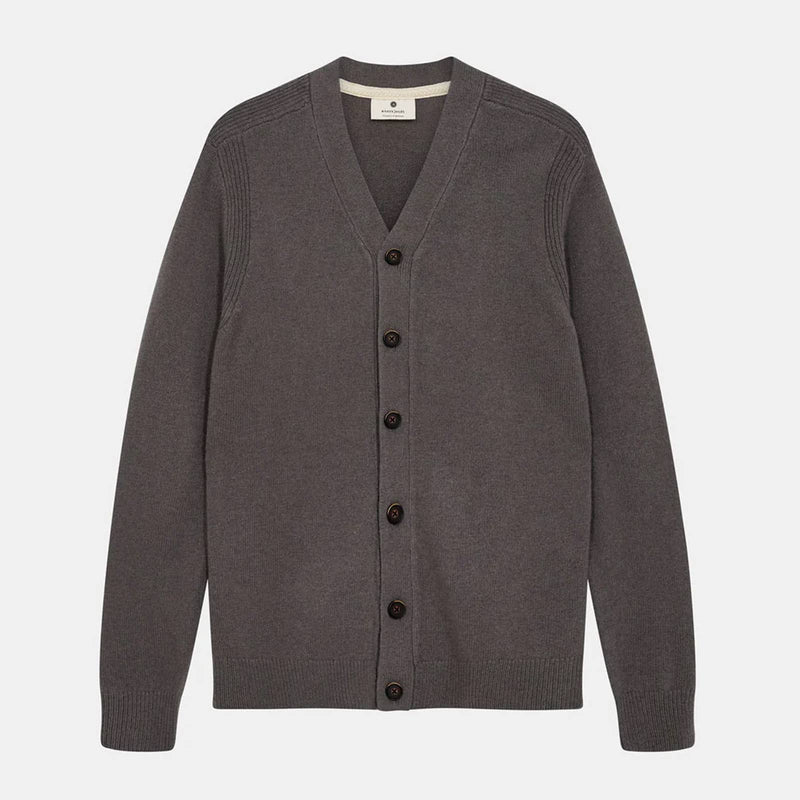 Aksvend Lambswool Cardigan granite gray Anerkjendt