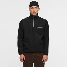 Aktoni Half Zip Boiled Wool OS caviar