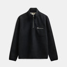 Aktoni Half Zip Boiled Wool OS caviar