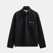 Aktoni Half Zip Boiled Wool OS caviar