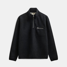 Aktoni Half Zip Boiled Wool OS caviar
