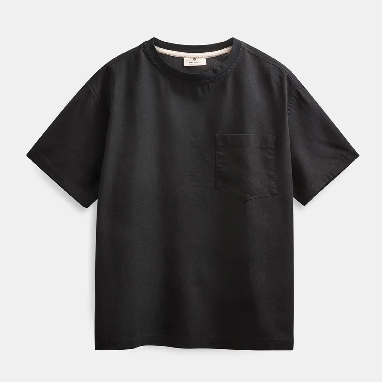 Akvillads Cot/Lin/Vis S/S Tee caviar Anerkjendt