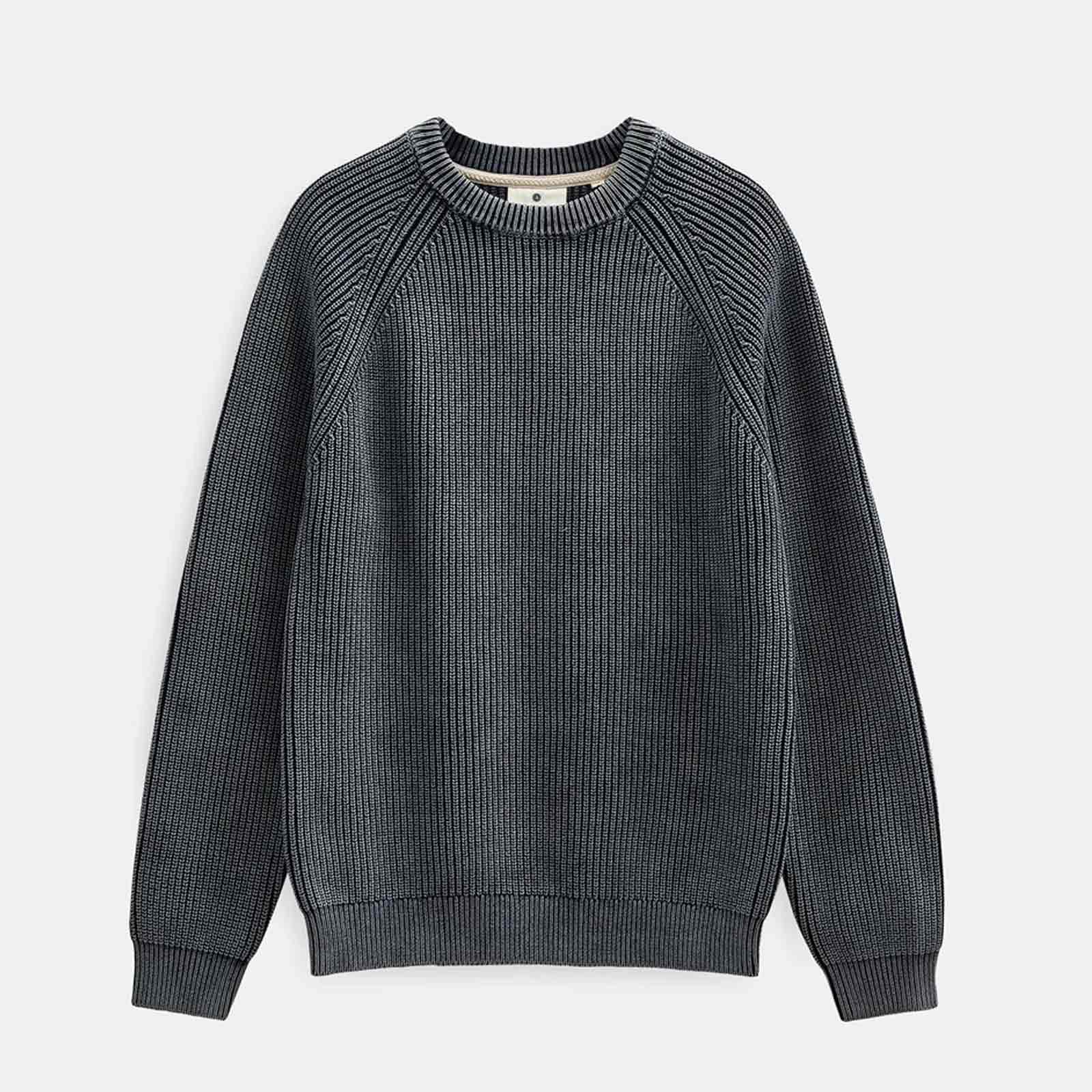 Aksune Washed Patent Knit Jumper sky captain
