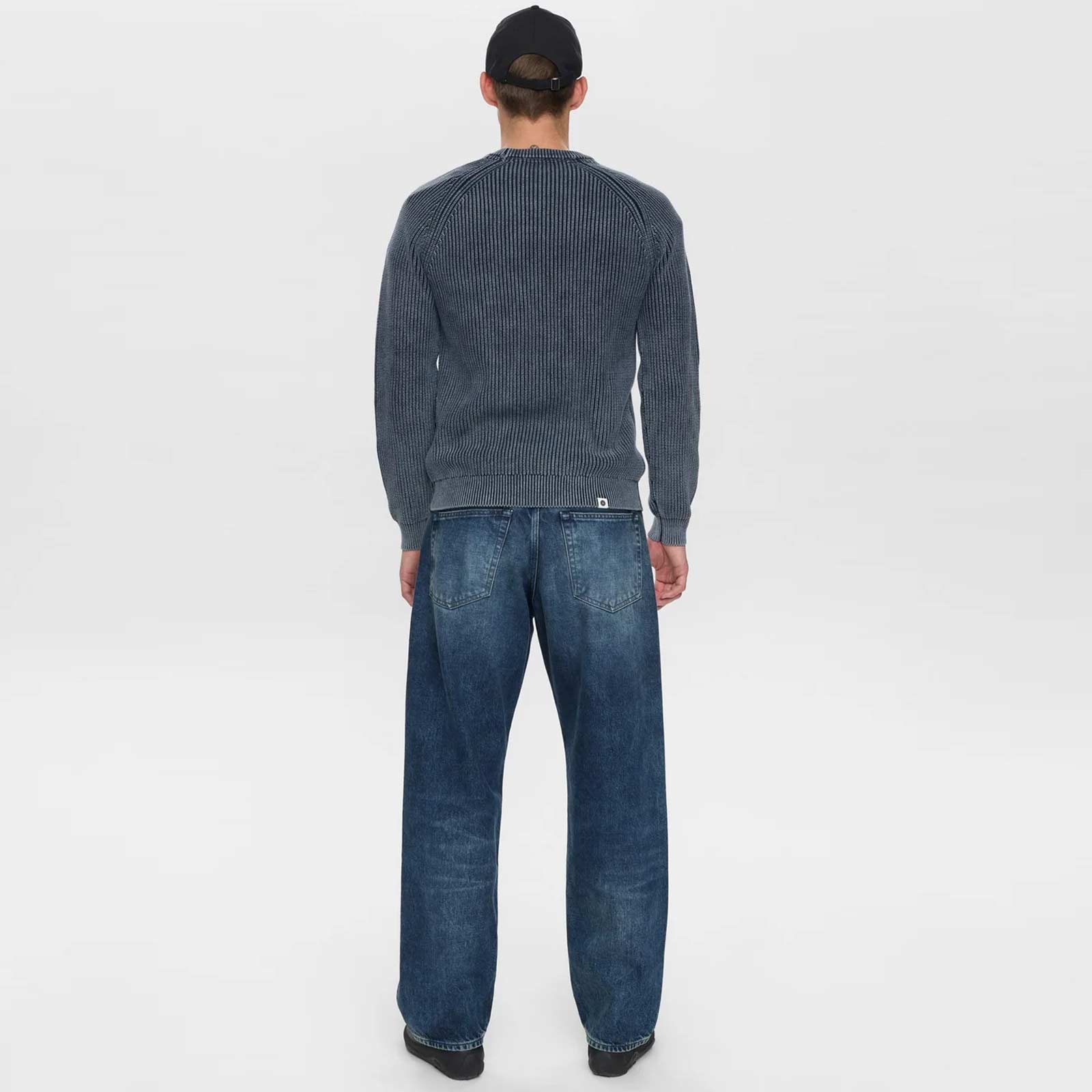 Aksune Washed Patent Knit Jumper sky captain