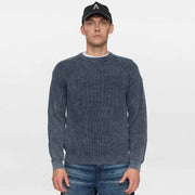 Aksune Washed Patent Knit Jumper sky captain