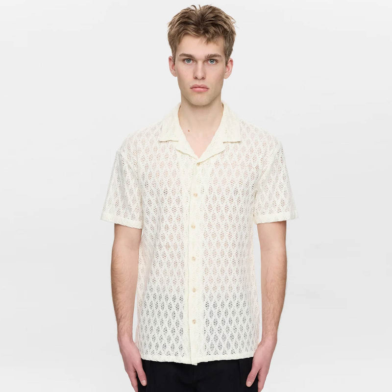 Akleander AO Lace S/S Shirt tofu Anerkjendt