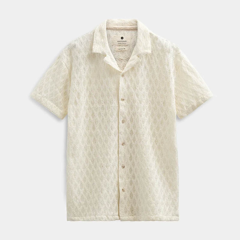 Akleander AO Lace S/S Shirt tofu Anerkjendt