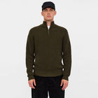 Aksune Patent Half Zip Knit forest night