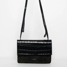 Medium Phone Bag Croco Matt Mix black