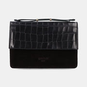 Medium Phone Bag Croco Matt Mix black