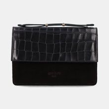 Medium Phone Bag Croco Matt Mix black