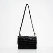 Medium Phone Bag Croco Matt Mix black