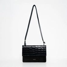 Medium Phone Bag Croco Matt Mix black