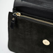 Medium Phone Bag Croco Matt Mix black