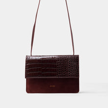 Medium Phone Bag Croco Matt Mix burgundy