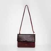 Medium Phone Bag Croco Matt Mix burgundy