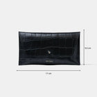 Mini Envelope Wallet Croco Matt black