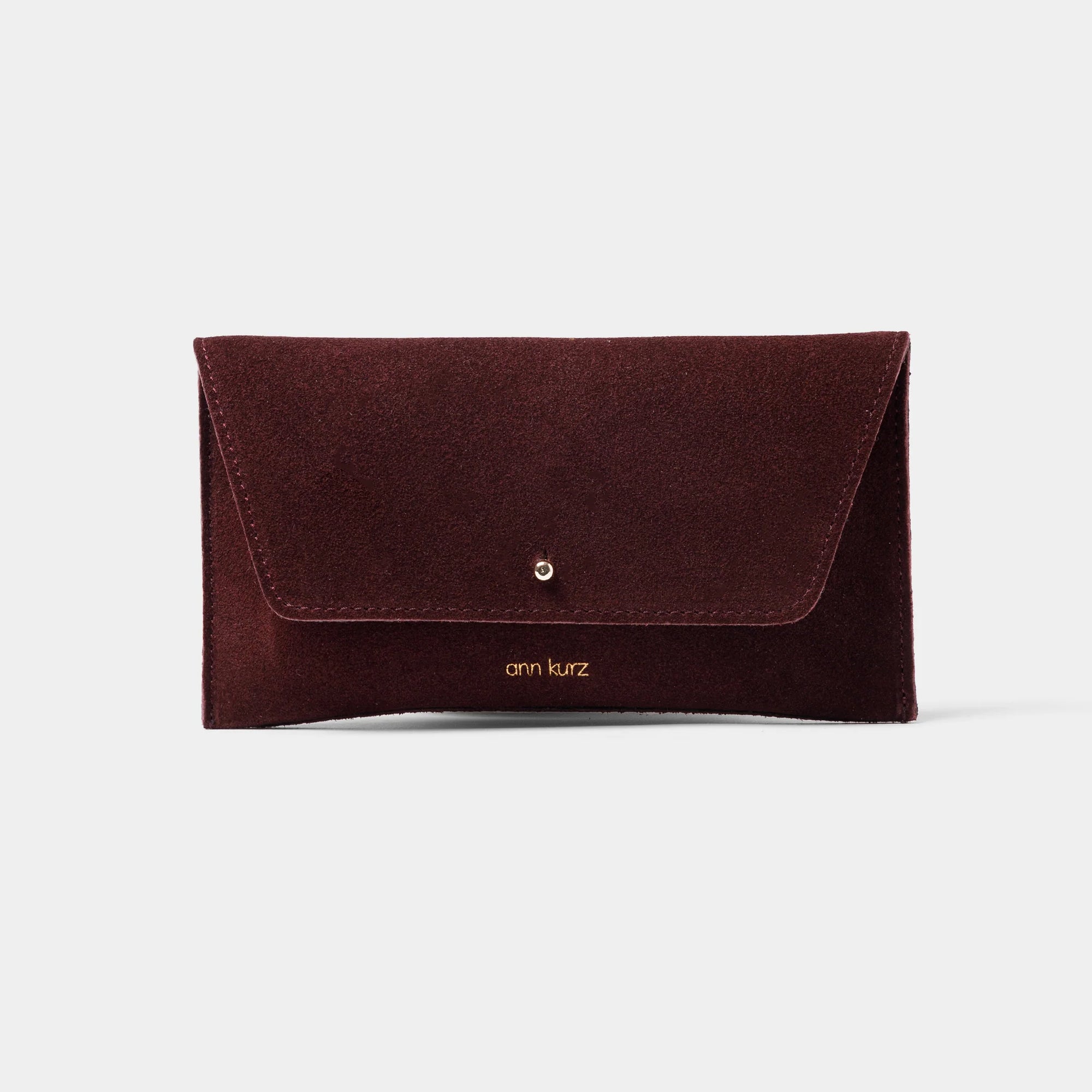Mini Envelope Wallet Suede burgundy