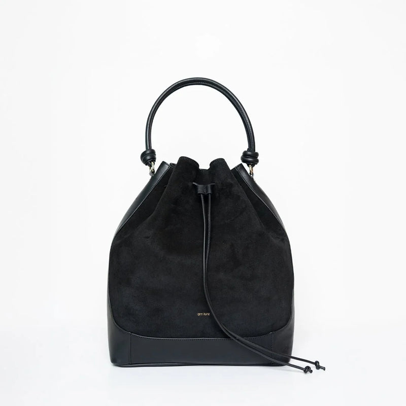Tall Saku Bag Suede Mix black