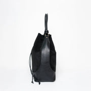 Tall Saku Bag Suede Mix black