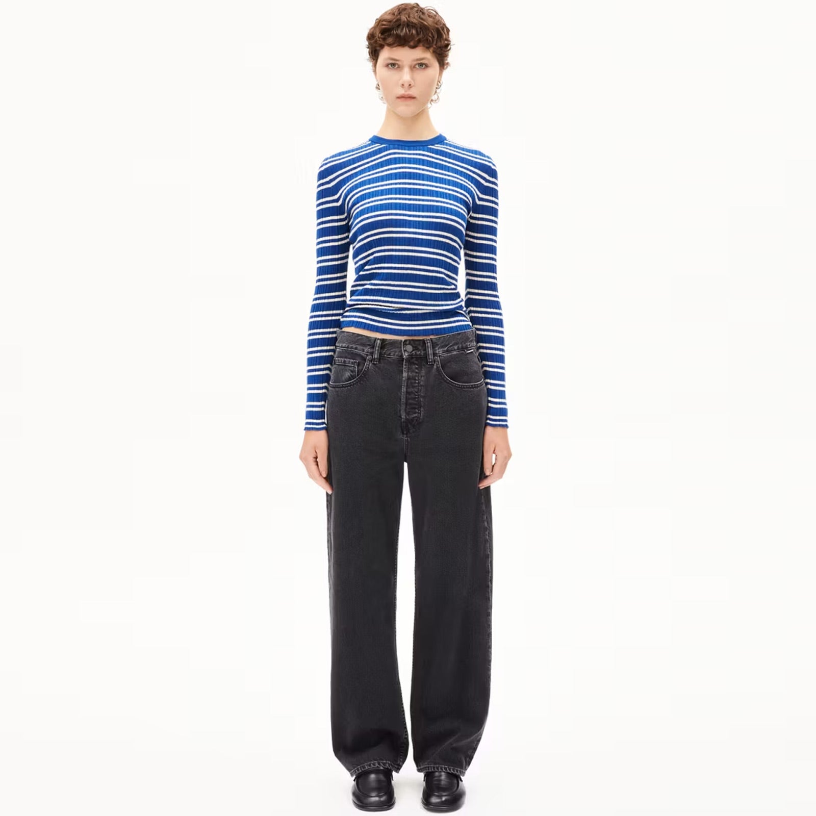 Alaania Chiffron STR Jumper lapis blue/oatmilk