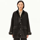 Cord Collar Denim Jacket nutmeg
