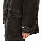 Cord Collar Denim Jacket nutmeg