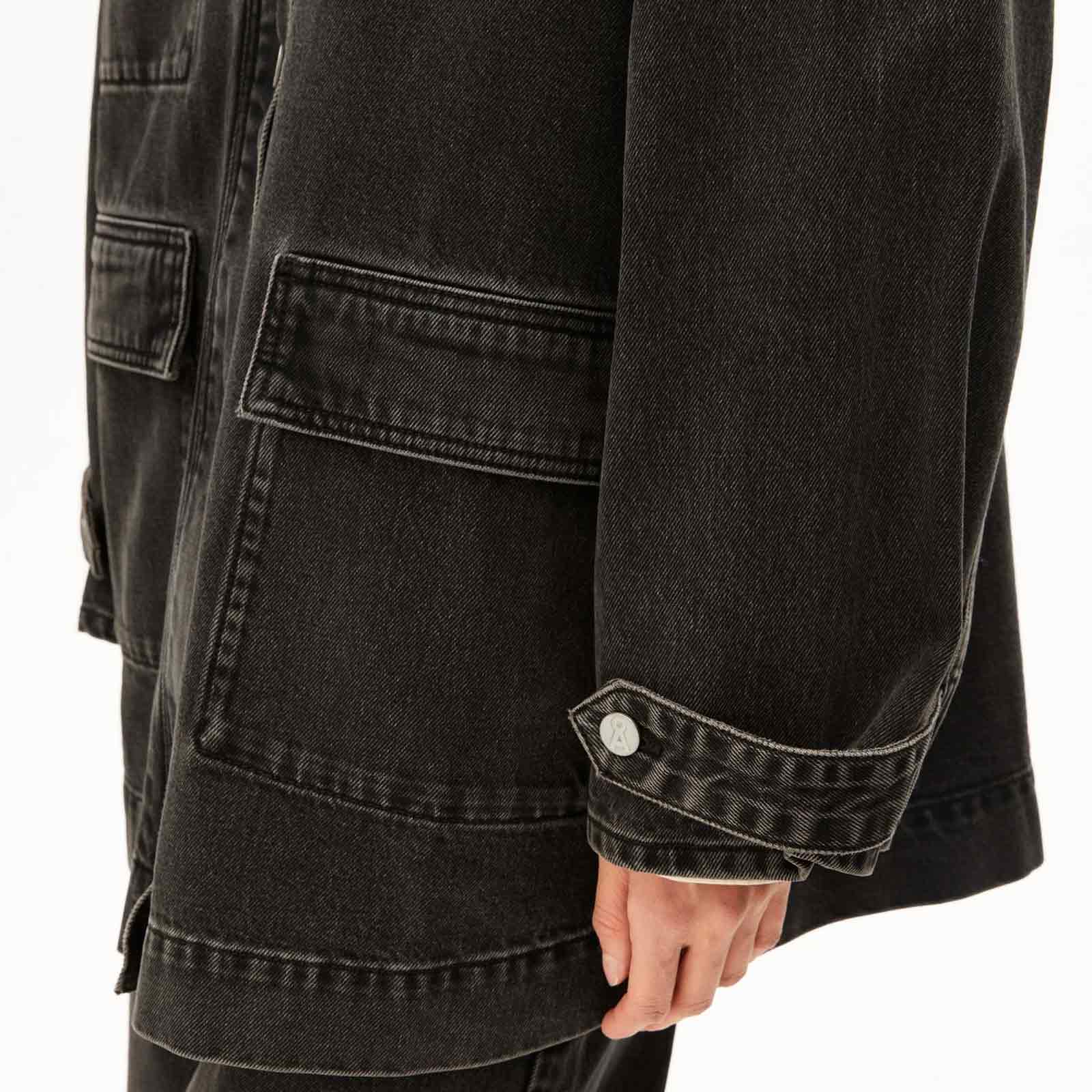 Cord Collar Denim Jacket nutmeg