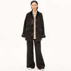 Cord Collar Denim Jacket nutmeg
