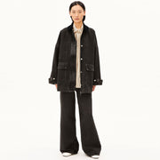 Cord Collar Denim Jacket nutmeg
