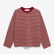 Frankaa Maarlen Stripe Sweatshirt velvet red/honey reed