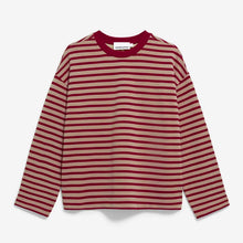 Frankaa Maarlen Stripe Sweatshirt velvet red/honey reed