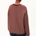 Frankaa Maarlen Stripe Sweatshirt velvet red/honey reed