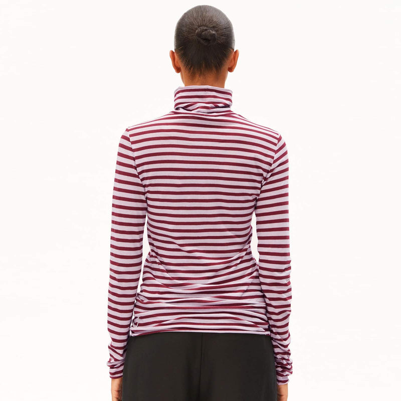 Grazilianaa Stripe TN Longsleeve moonlit lilac/velvet red