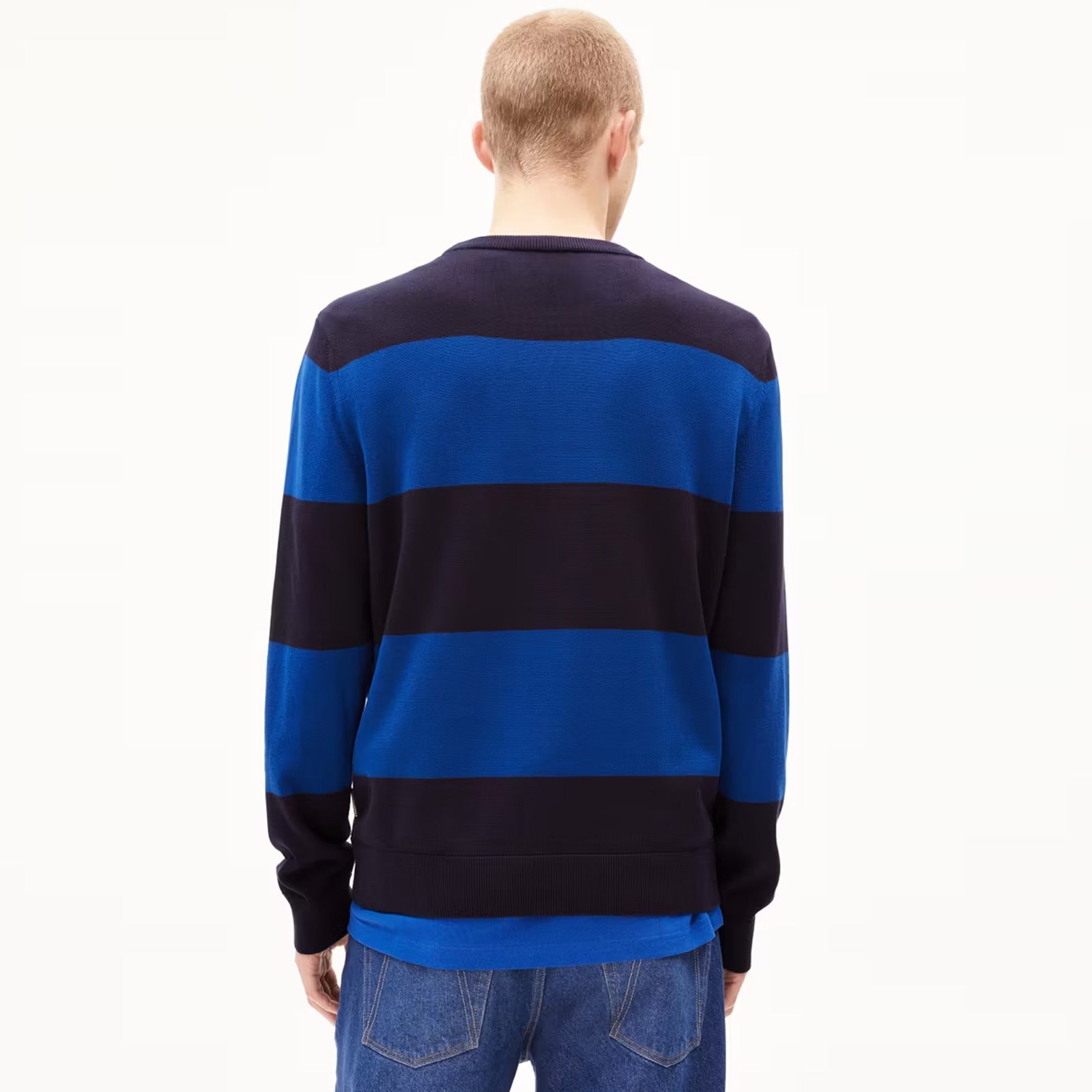 Loukaa Stripes Jumper night sky/lapis blue