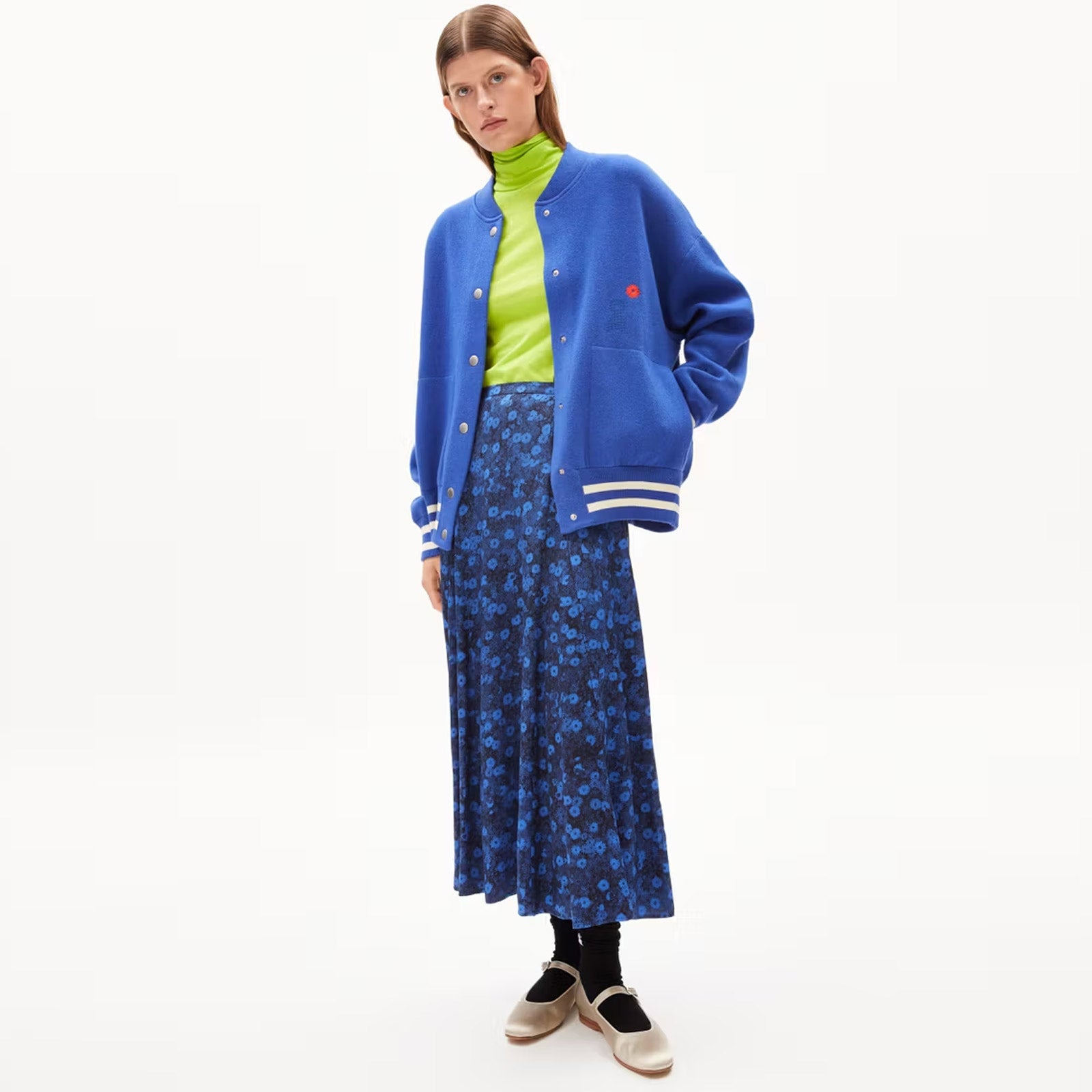 Aalison College Blouson dynamo blue-oatmilk