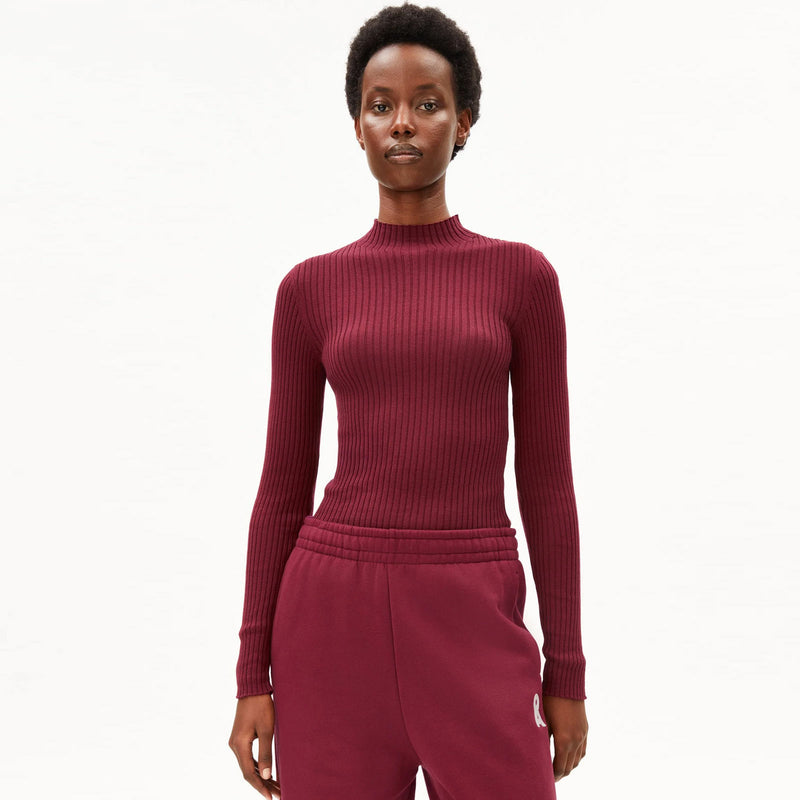Alaania Knit Sweater velvet red