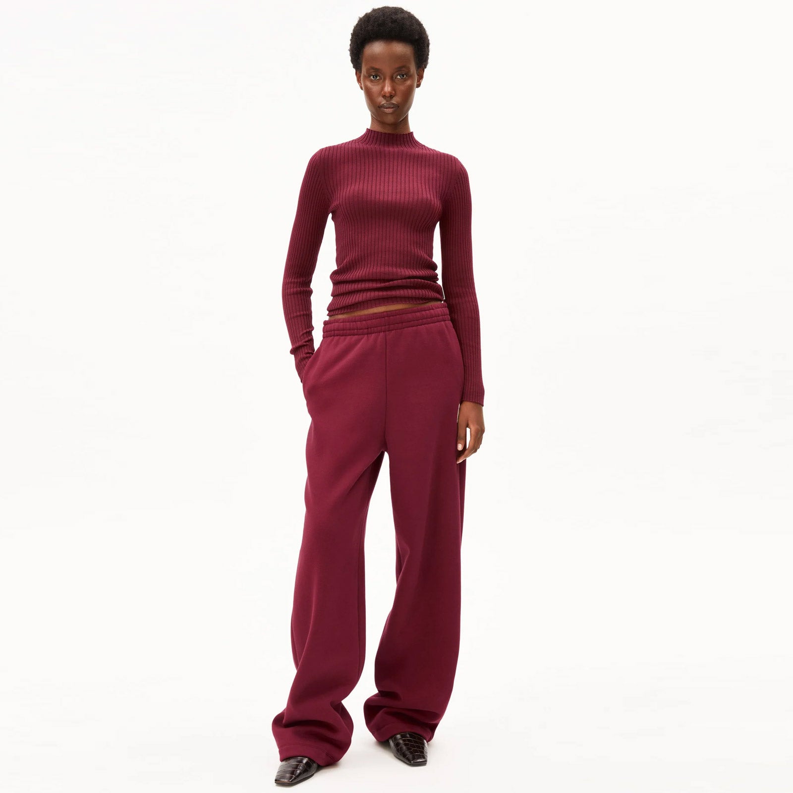 Alaania Knit Sweater velvet red