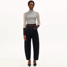 Alaania Patch Knit Sweater silver melange-sandstone