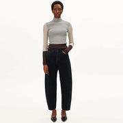 Alaania Patch Knit Sweater silver melange-sandstone