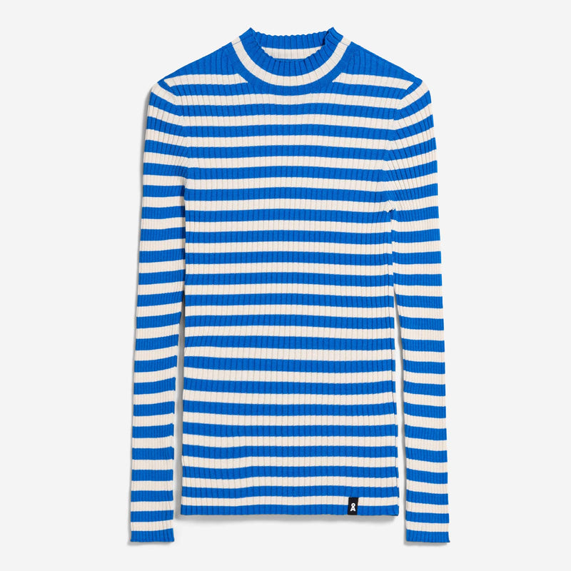 Alaania Striped Jumper warm blue-oatmilk