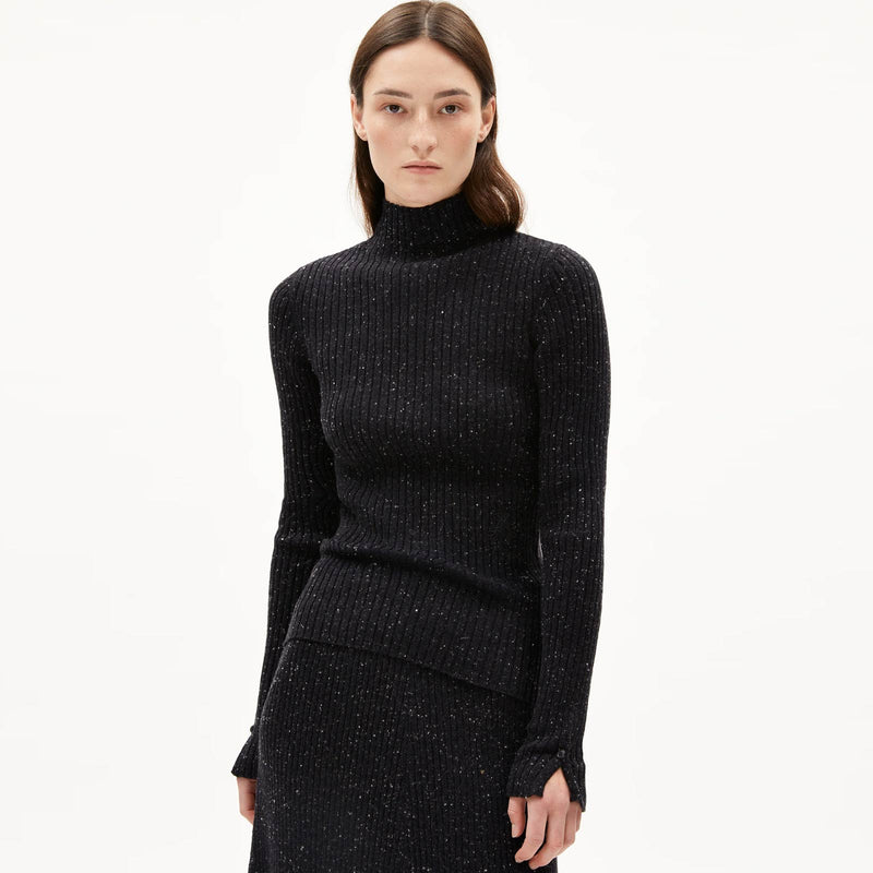 Alaania Tweed Jumper black/oatmilk Armedangels