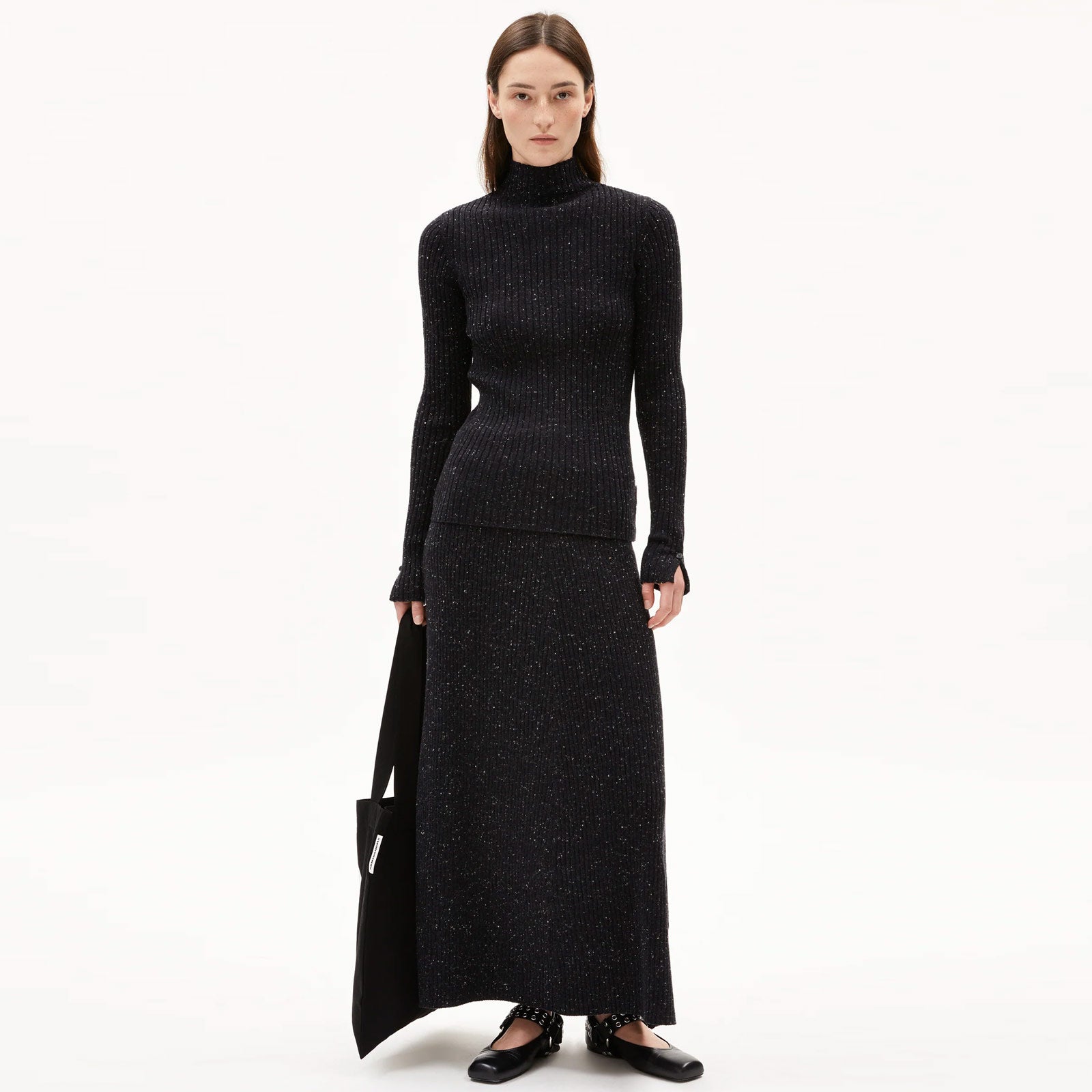 Alaania Tweed Jumper black/oatmilk Armedangels