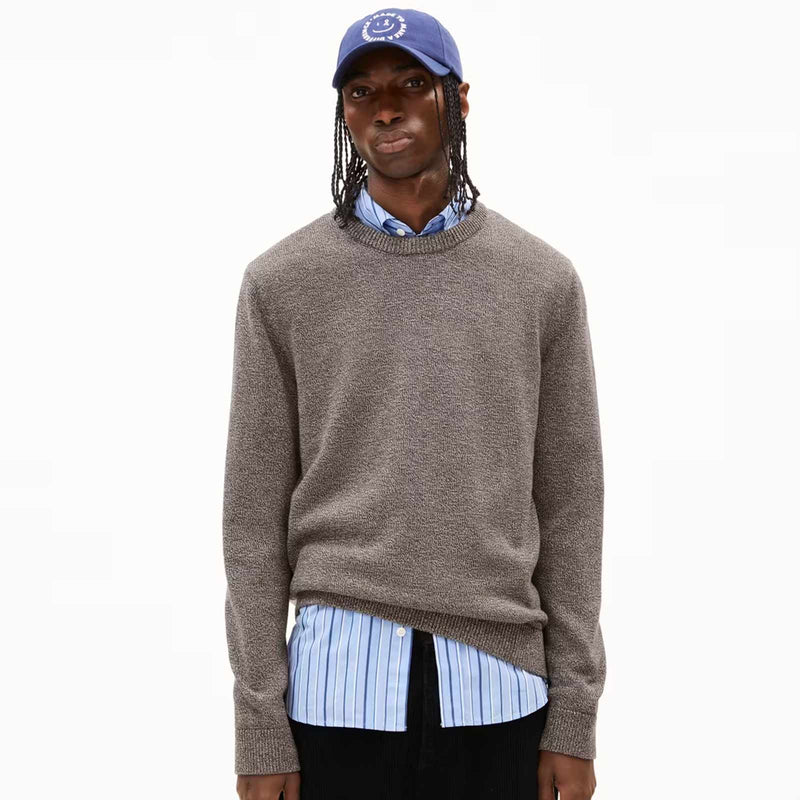 Alvaario Jumper steel mel./light oak/tree shade Armedangels