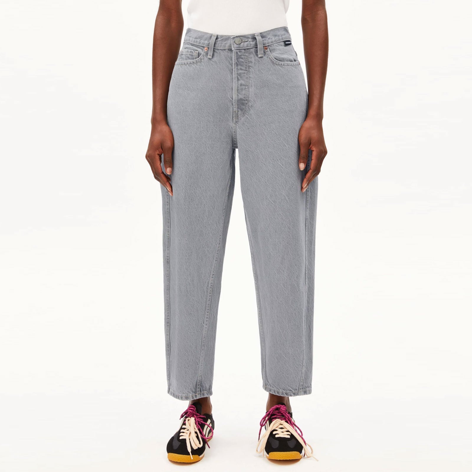 Baarly Barrel Jean High Waist Loose Fit grey Armedangels